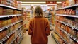 © Michael - Woman picking up some items in a supermarket