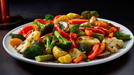 Sticker - Food involving stir-fried vegetables in a plate