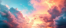 Dramatic Sunset Cloudscape With Vibrant Colors.
