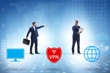 Sticker - Virtual private network VPN cyber concept