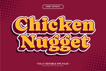 Wall Mural - doodle style chicken nugget text effect