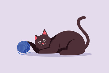  Urban Pet concept. Colored flat vector illustration isolated.