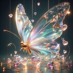 Wall Mural - background with butterfly