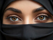 © Tatiana Sidorova - Portrait of an Arab woman in niqab with only eyes visible looking at camera