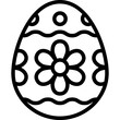 easter egg outline icon