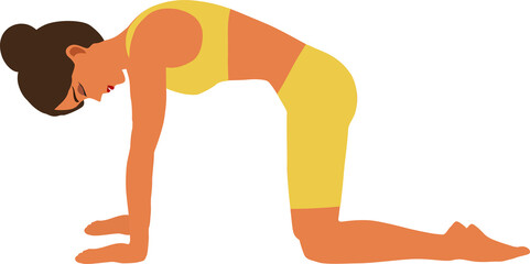 Wall Mural - Yoga pose vector 