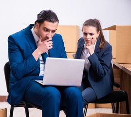 Wall Mural - Two employees being fired from their work