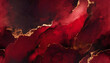 © Aarón - Abstract dark red alcohol ink art background