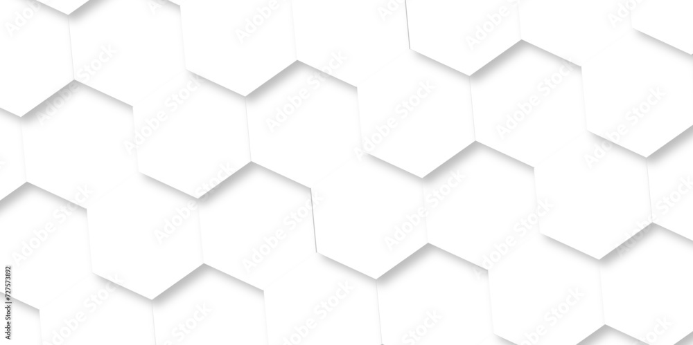 Abstract white background with hexagons pattern. White abstract vector ...