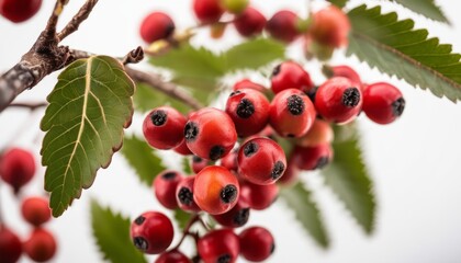 Sticker - A tree with red berries on it