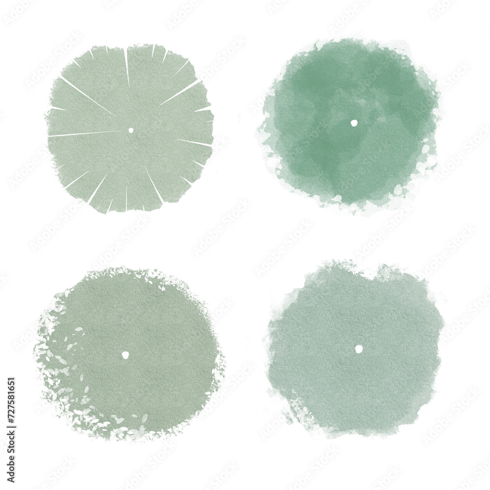 Many Trees Top View Pattern set of tree top view for landscape plan and architecture element. Trees ...