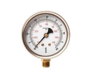 Pressure gauge isolated on white background. Pressure Gauge Measure meter on png transparent background.