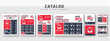 Supermarket product sale catalog flyer bundle, social media post set template, product catalog sale promotion web banner social media, catalog square template