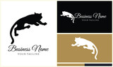 Fototapeta Dinusie - silhouette vector tiger logo template