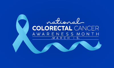 Wall Mural - National Colorectal Cancer Awareness Month Observed every year of March, Medical Awareness Vector banner, flyer, poster and social medial template design.