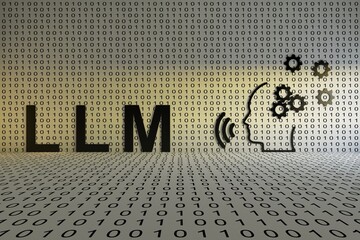 Wall Mural - llm concept text sunlight 3d illustration