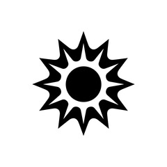 Sticker - Blazing sun icon icon