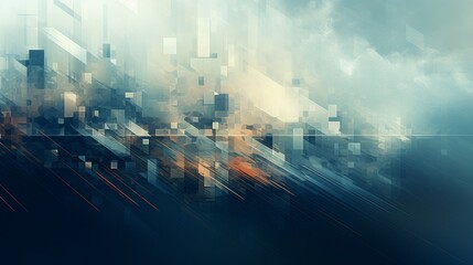 Wall Mural - Vibrant digital abstract background illustrating dynamic patterns and colors