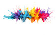 the Art of Splashing Paint on White or PNG Transparent Background.