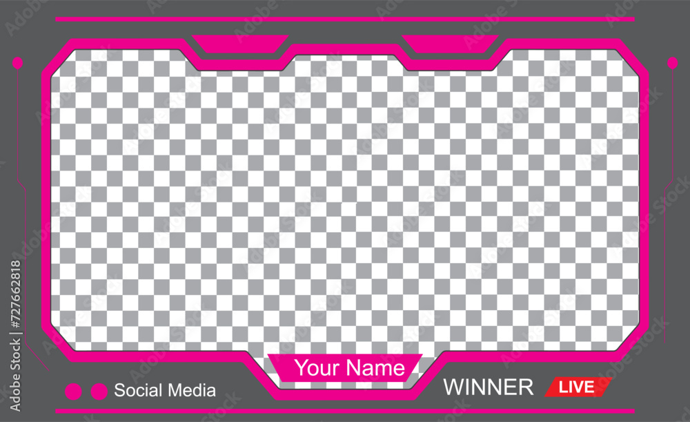 HUD elements set overlay stream transparent background, cinema, film ...