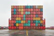 © ChickyKai - Container Loading: Freight Transport at International Port,Cargo Transfer: Crane Loading Containers onto Ship