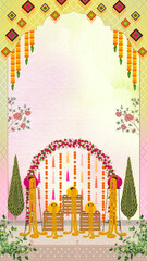 indian wedding haldi template invite