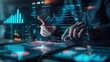 © igustiayusiska - hand showing a graphic hologram in business