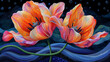 Schöne Blumen, Tulpen, Frühling, Zeichnung