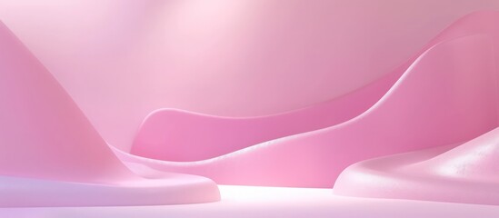 3d rendering abstract depth realism podium showcase on pastel color background. Generated AI image