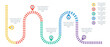 © YEVHENIIA - Railroad tracks, railway simple icon, rail track direction, train tracks colorful vector illustrations. Infographic elements, simple illustration on a white background.