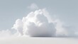3D White Cloud Isolated on White Background