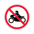 Road signs. Motorcycles are prohibited. Vector illustration.