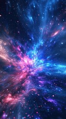 Wall Mural - Abstract galaxy space background . Vertical background 