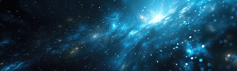 Wall Mural - Abstract galaxy space background . Banner