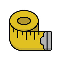 Measure Tape Icon Vector Simple Design