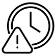 clock with exclamation icon