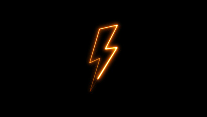 Battery charge neon sign Abstract battery with charging symbol in futuristic glowing polygonal style Neon battery icon animated .
