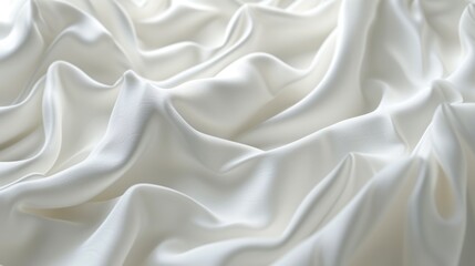 Sticker - A close-up view of a white fabric, perfect for backgrounds or textures