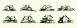 farm house sketch illustration set, hand drawn style. rustic farm, countryside house drawing, vector illustration
