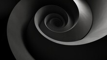 Black Background With A Black And Gray Spiral Structure