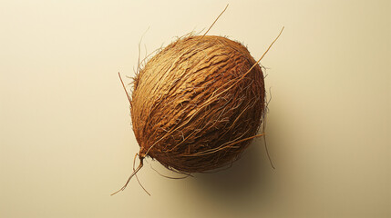 coconut on white background