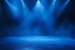 © Fabio - Abstract dark blue studio background with lighting on stage