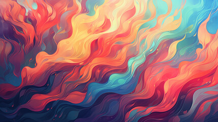 Sticker - simple beautiful illustration inspired fire and water wallpaper