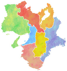  近畿地方 色分け
