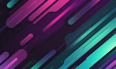 Wall Mural - Colorful stripes tech abstract background. Generate AI image