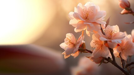 Wall Mural - soft color flowers on stems