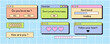© Pavlo Syvak - Loading Bars And Chat Messages, Retro Browser Computer Windows In 90s Vaporwave Geek Style. Y2k Aesthetic Icons