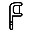 dental floss line icon