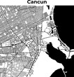 Cancun City Map, Cartography Map, Street Layout Map  