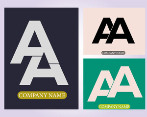 NEW BEST AA creative initial latter logo.AA abstract.AA latter vector Design.AA Monogram logo design .company logo
